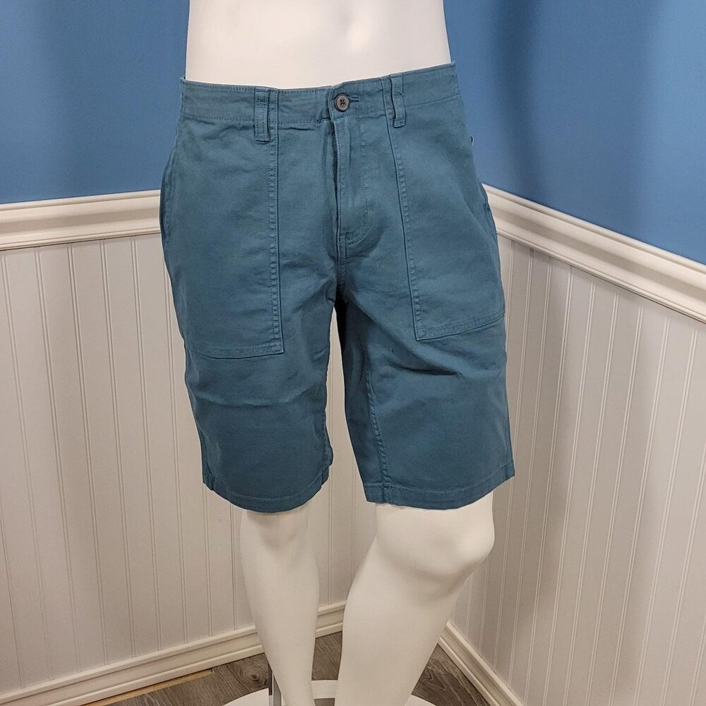Goodthreads Utility Short Size 31 Teal Men's 11" Inseam Cotton Stretch new nwt